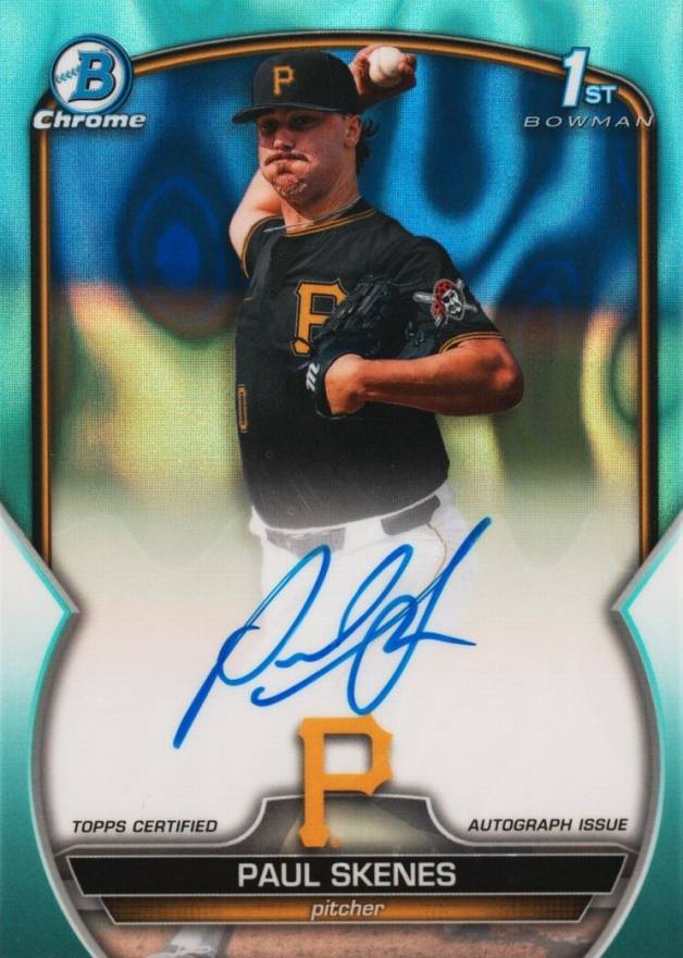 2023 Bowman Draft Chrome Prospect Autograph Paul Skenes #CDAPS Baseball Card