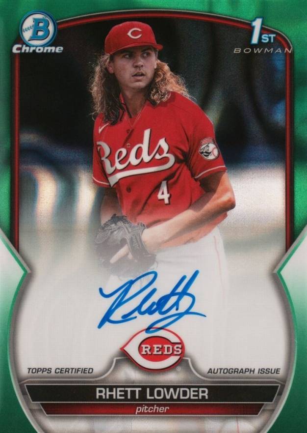 2023 Bowman Draft Chrome Prospect Autograph Rhett Lowder #CDARLO Baseball Card