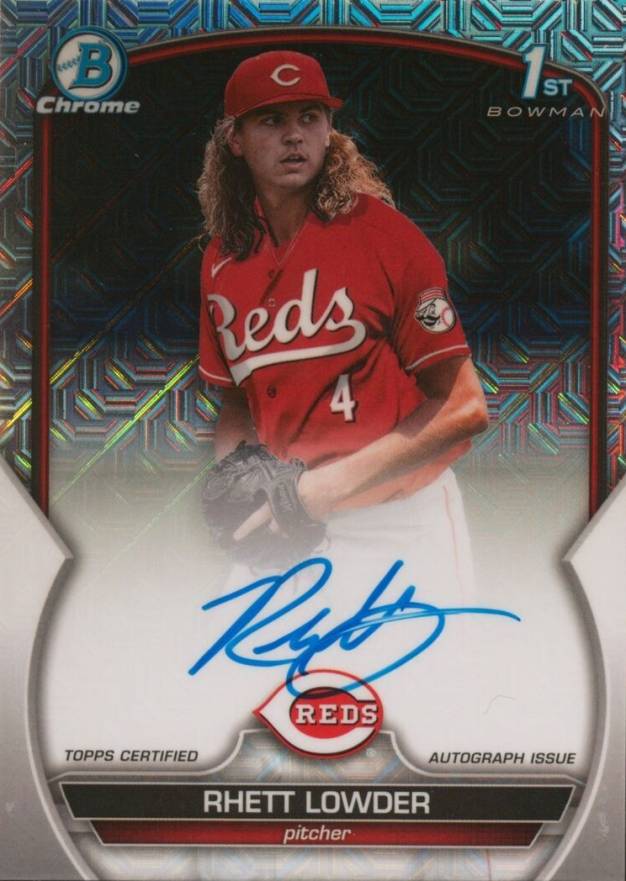 2023 Bowman Draft Chrome Prospect Autograph Rhett Lowder #CDARLO Baseball Card