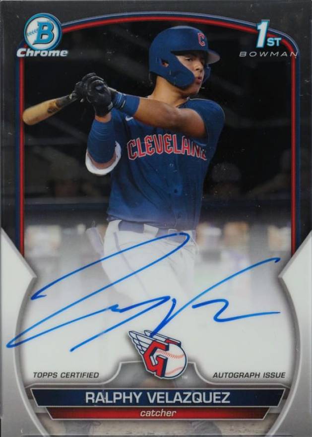 2023 Bowman Draft Chrome Prospect Autograph Ralphy Velazquez #CDARV Baseball Card