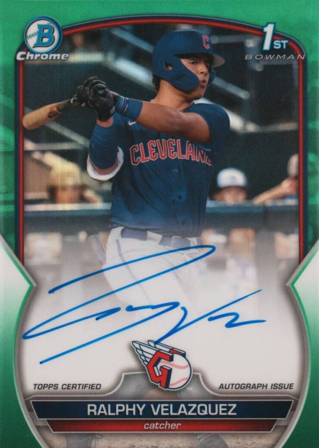 2023 Bowman Draft Chrome Prospect Autograph Ralphy Velazquez #CDARV Baseball Card