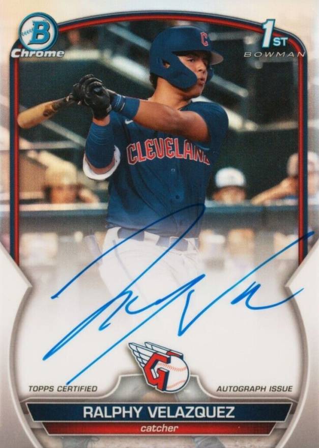 2023 Bowman Draft Chrome Prospect Autograph Ralphy Velazquez #CDARV Baseball Card