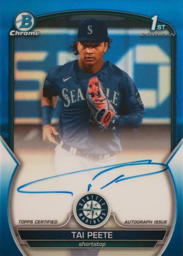 2023 Bowman Draft Chrome Prospect Autograph Tai Peete #CDATP Baseball Card