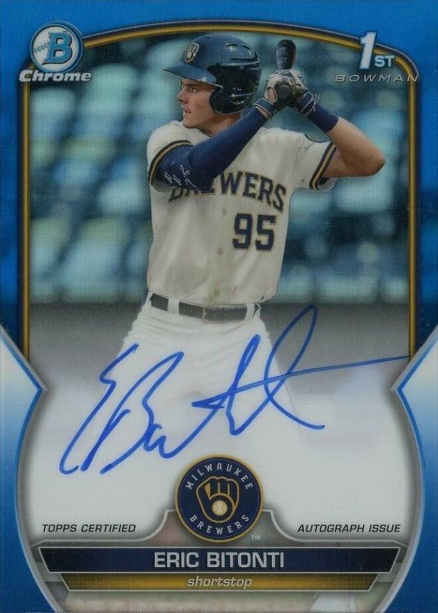 2023 Bowman Draft Chrome Prospect Autograph Eric Bitonti #CDAEB Baseball Card