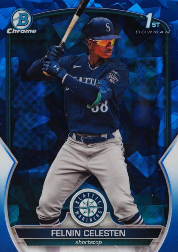 2023 Bowman Chrome Sapphire Edition Prospects Felnin Celesten #156 Baseball Card