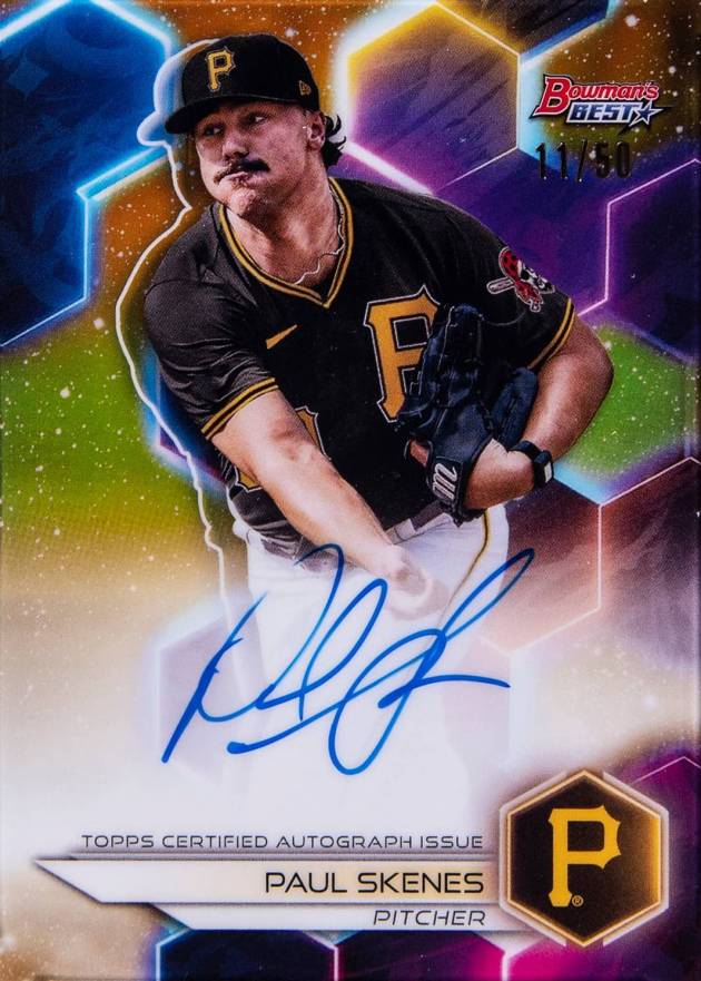 2023 Bowman's Best Best of 2023 Autographs Paul Skenes #B23PS Baseball Card