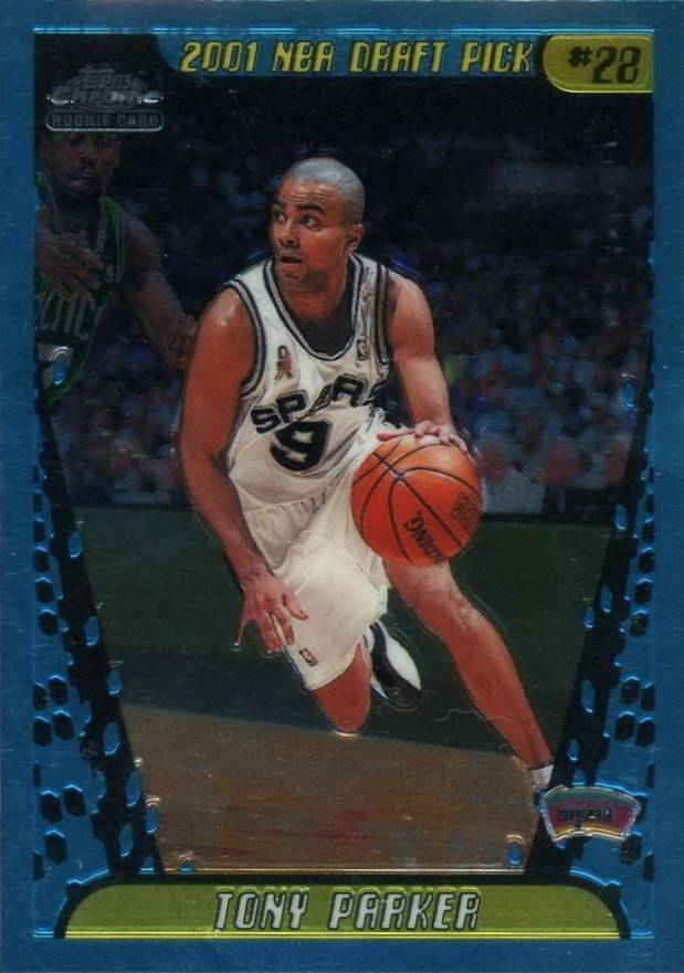 2001 Topps Chrome Tony Parker #155 Basketball Card