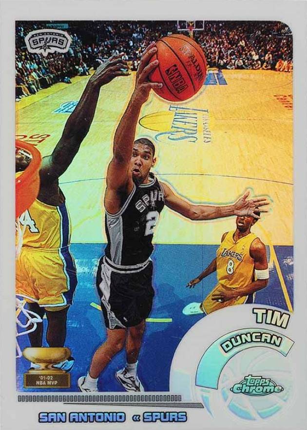 2002 Topps Chrome Tim Duncan #78 Basketball Card