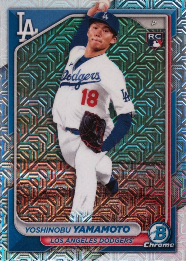 2024 Bowman Mega Box Chrome Yoshinobu Yamamoto #36 Baseball Card