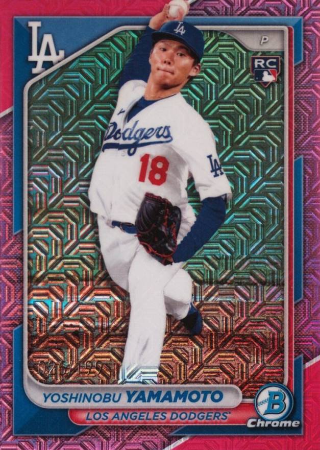 2024 Bowman Mega Box Chrome Yoshinobu Yamamoto #36 Baseball Card