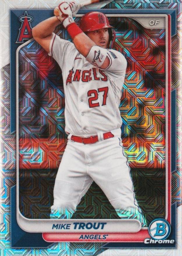 2024 Bowman Mega Box Chrome Mike Trout #19 Baseball Card