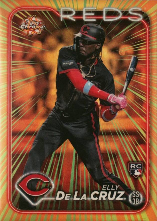 2024 Topps Chrome Radiating Rookies Elly de La Cruz #RR1 Baseball Card