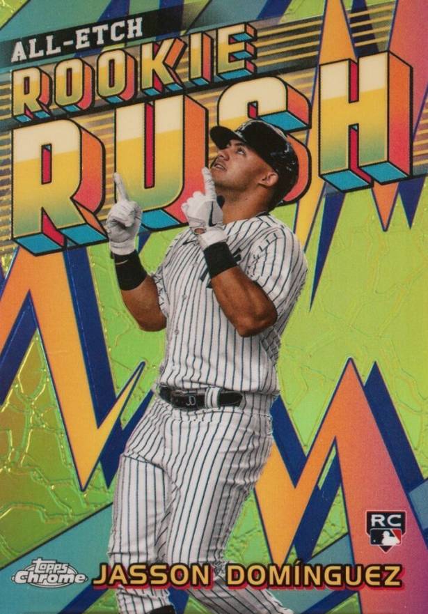 2024 Topps Chrome Chrome All Etch Rookie Rush Jasson Dominguez #10 Baseball Card