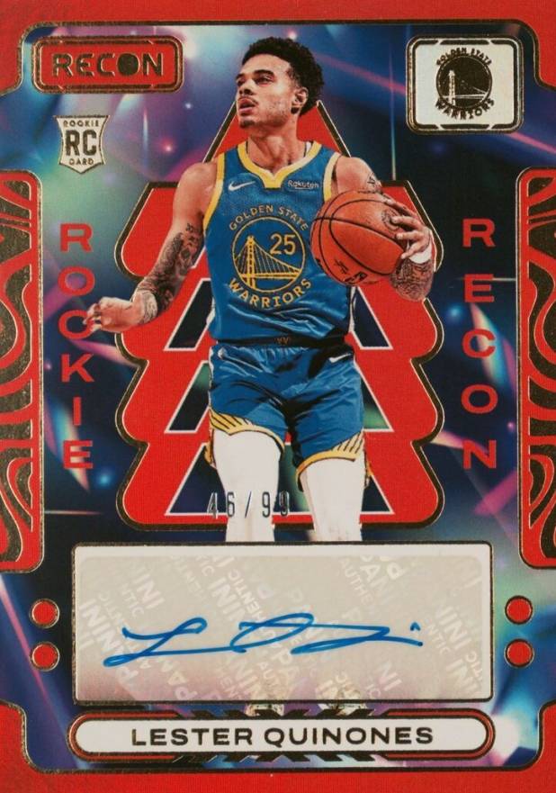 2023 Panini Recon Rookie Recon Signatures Lester Quinones #RRSLES Basketball Card