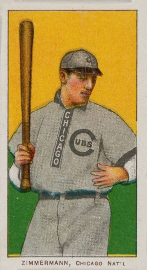 1909 White Borders Piedmont 350  Zimmerman, Chicago Nat'L #525 Baseball Card