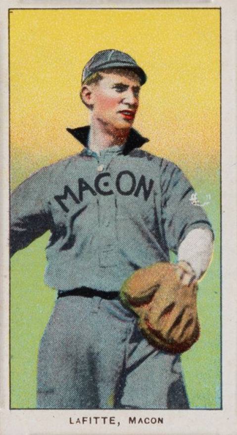 1909 White Borders Piedmont 350  Lafitte, Macon #268 Baseball Card