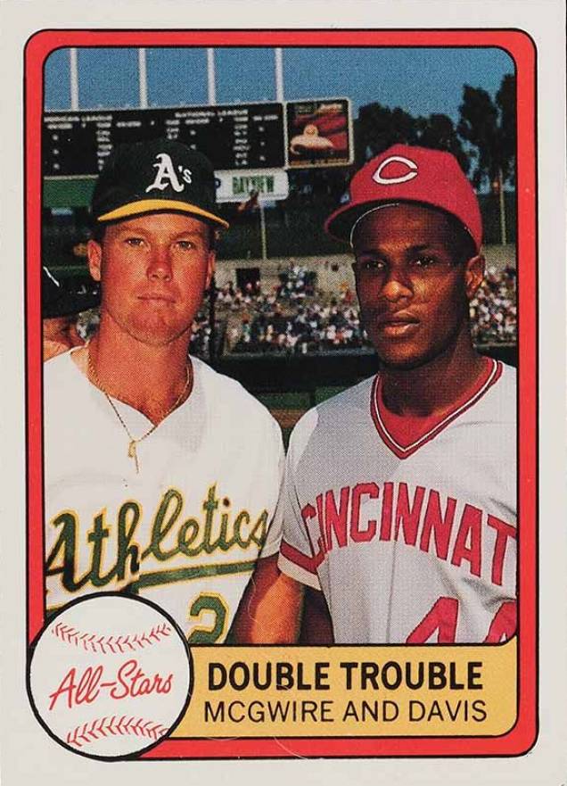 1987 Baseball Cards Magazine Repli-Cards Eric Davis/Mark McGwire #3 Baseball Card