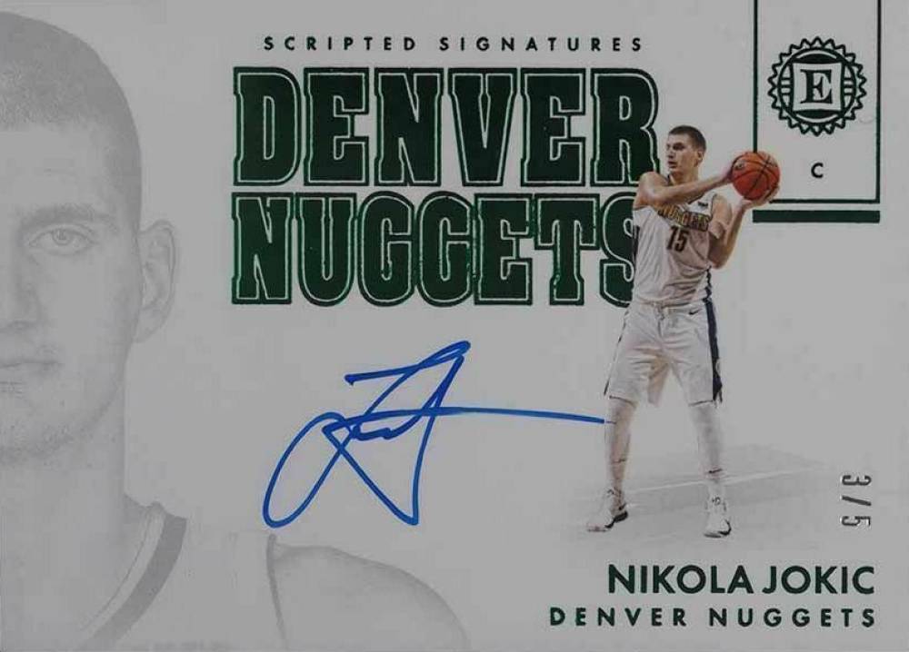 2017 Panini Encased Scripted Signatures Nikola Jokic #SSNJK Basketball Card