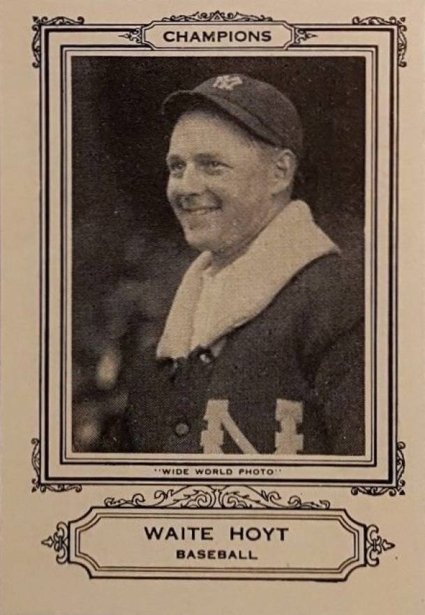 1926 Spalding Champion Waite Hoyt # Baseball Card