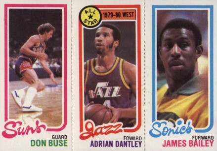 1980 Topps Buse/Dantley/Bailey # Basketball Card