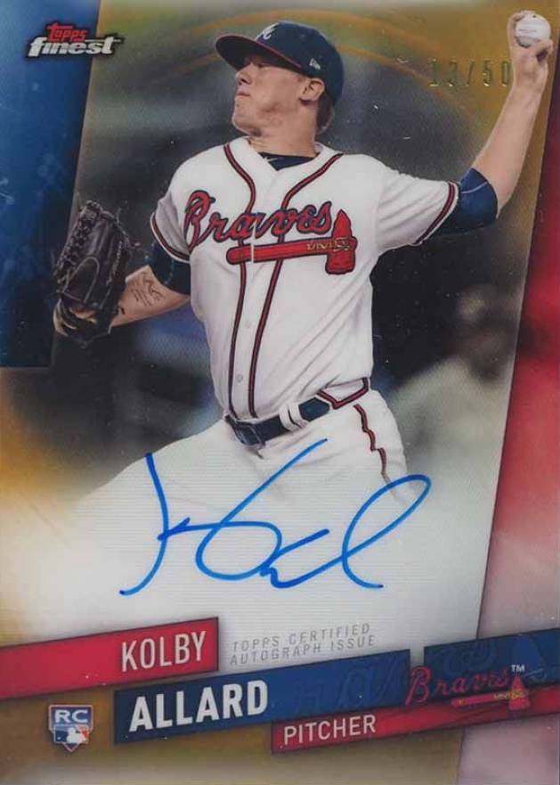 2019 Finest Autographs Kolby Allard #FA-KA Baseball Card