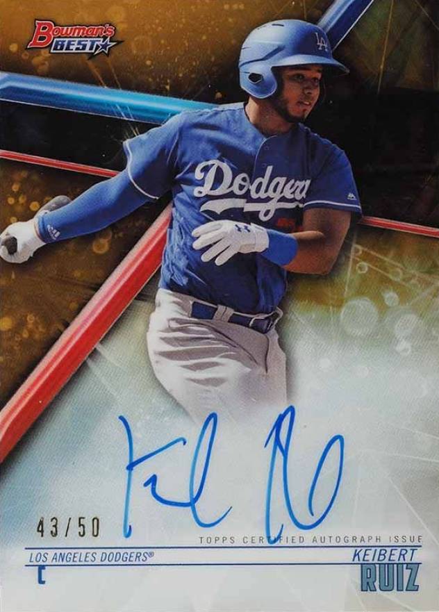 2018 Bowman's Best Best of 2018 Autographs Keibert Ruiz #B18KR Baseball Card