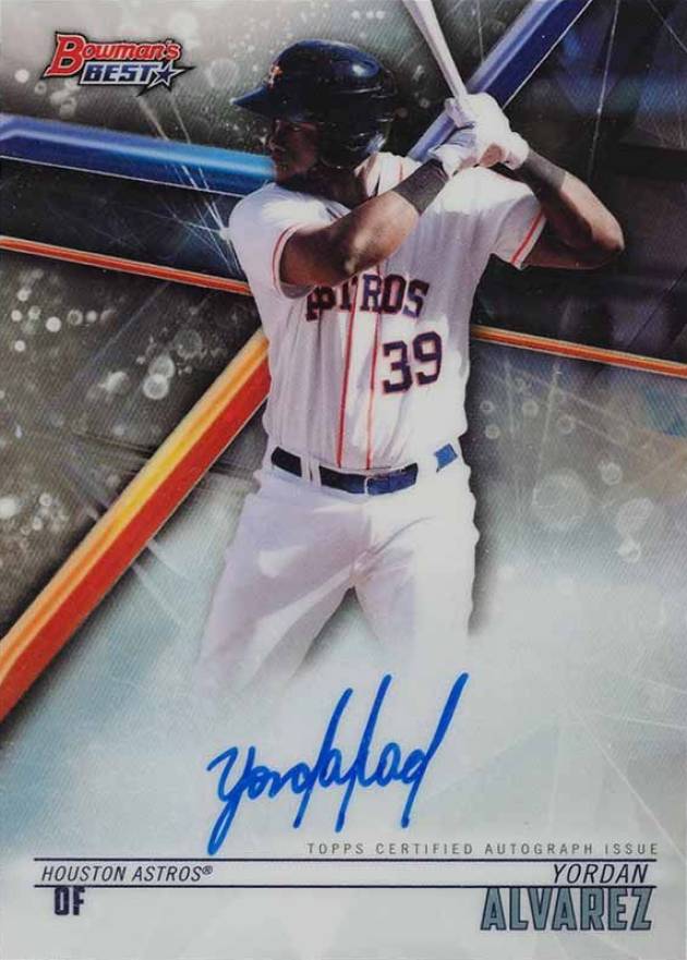 2018 Bowman's Best Best of 2018 Autographs Yordan Alvarez #B18YA Baseball Card