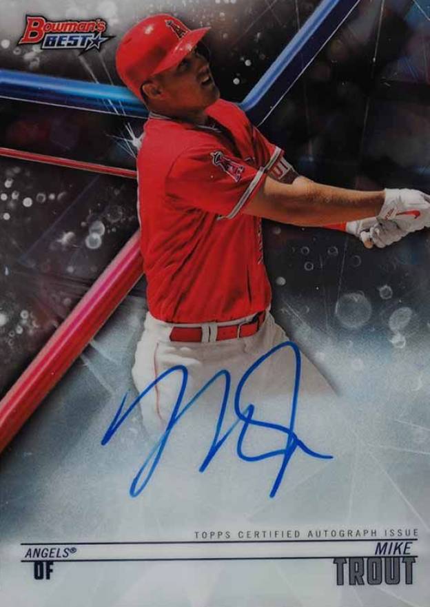 2018 Bowman's Best Best of 2018 Autographs Mike Trout #B18MT Baseball Card