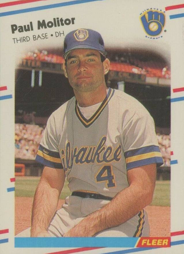 1988 Fleer Glossy Paul Molitor #169 Baseball Card