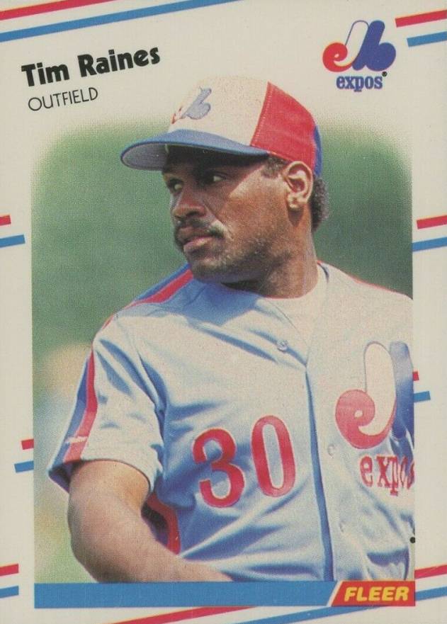 1988 Fleer Glossy Tim Raines #193 Baseball Card