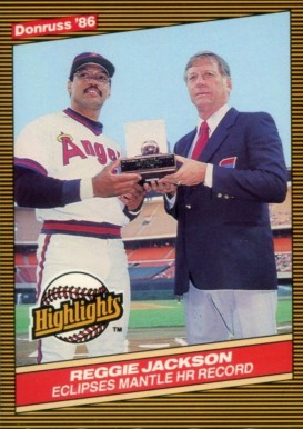 1986 Donruss Highlights Reggie Jackson #10 Baseball Card