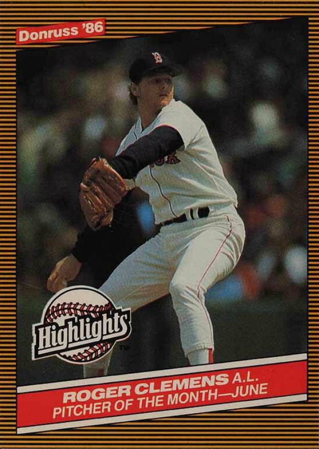 1986 Donruss Highlights Roger Clemens #18 Baseball Card