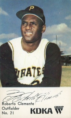 1968 KDKA Pittsburgh Pirates Roberto Clemente #21 Baseball Card