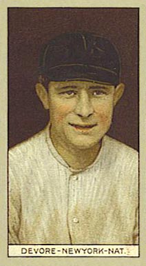 1912 Brown Backgrounds Broadleaf DEVORE-NEWYORK-NAT. #45 Baseball Card