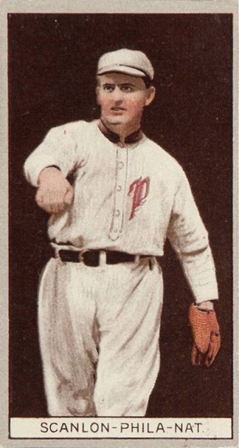 1912 Brown Backgrounds Common back William Scanlon # Baseball Card