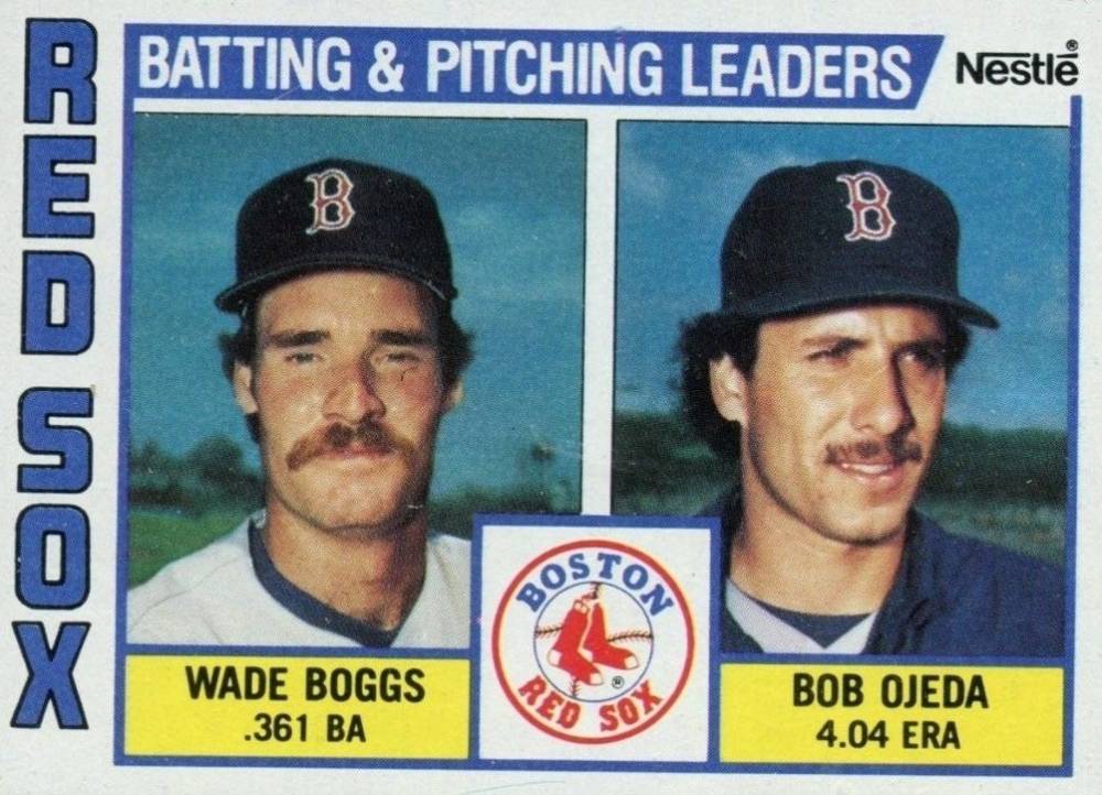 1984 Topps Nestle Hand Cut Red Sox Batting & Pitching Leaders #786 Baseball Card