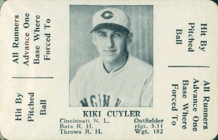 1936 S & S Game Kiki Cuyler # Baseball Card