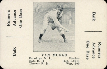 1936 S & S Game Van Mungo # Baseball Card