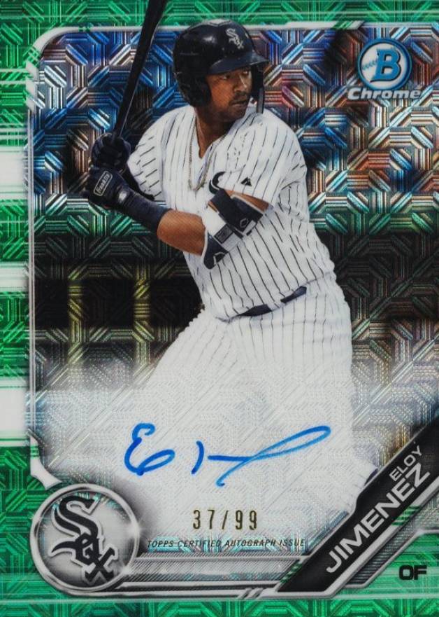 2019 Bowman Mega Box Chrome Mega Autographs Eloy Jimenez #EJ Baseball Card