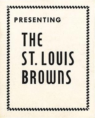 1941 St. Louis Browns Team Issue Presentation Card # Baseball Card