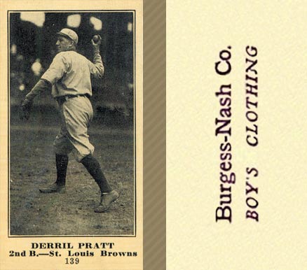 1916 Burgess-Nash Co. Derril Pratt #139 Baseball Card