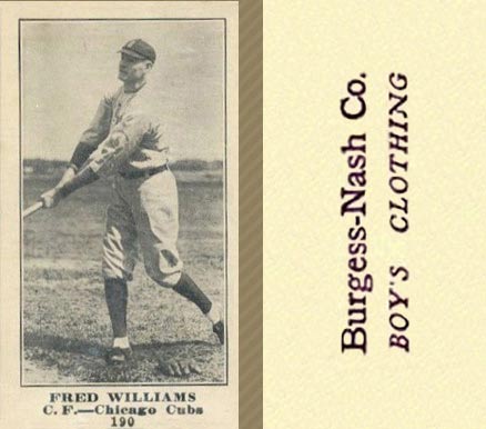 1916 Burgess-Nash Co. Fred Williams #190 Baseball Card