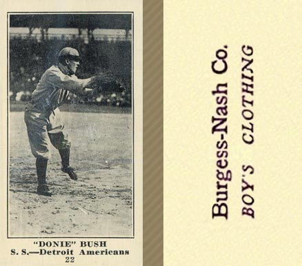 1916 Burgess-Nash Co. Donnie Bush #22 Baseball Card