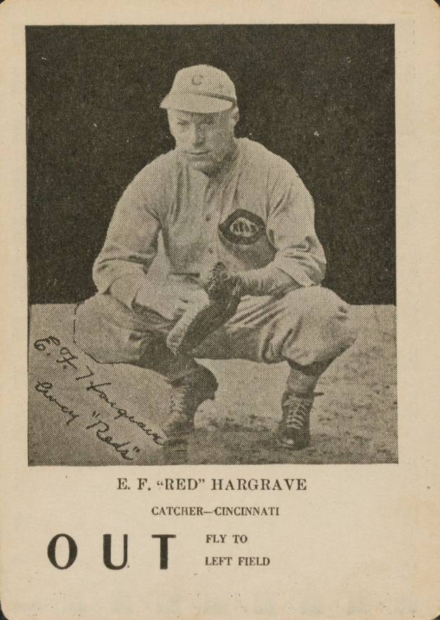 1923 Walter Mails Card Game E. F. "Red" Hargrave # Baseball Card