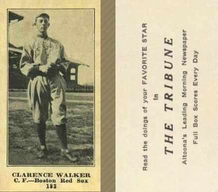 1916 Altoona Tribune Clarence Walker #183 Baseball Card