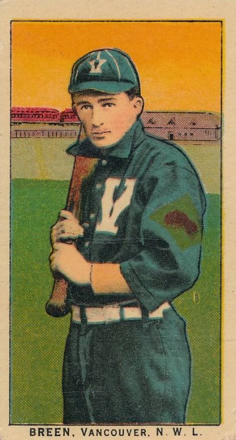 1910 Obak Breen. Vancouver. N.W.L. # Baseball Card