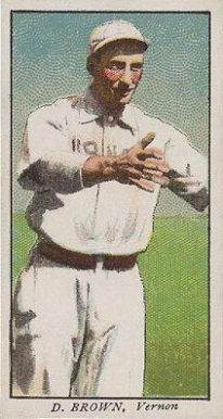 1909 Obak Old English D. Brown, Vernon #11 Baseball Card