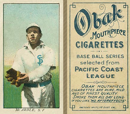 1909 Obak Old English McArdle, S.F. #47 Baseball Card