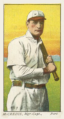 1909 Obak Old English McCredie, Mgr, Capt., Port #48 Baseball Card