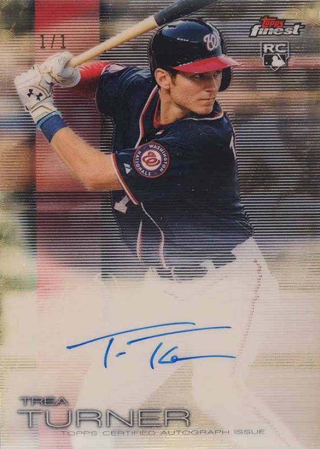 2016 Finest Autographs Trea Turner #FA-TT Baseball Card